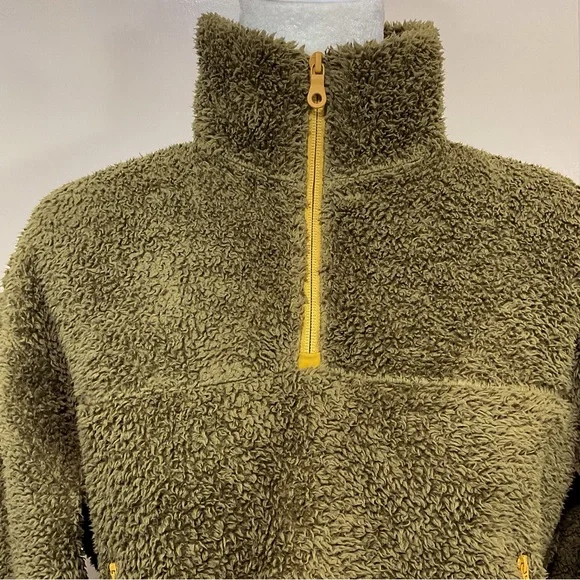 Girlfriend Collective Recycle Fleece Half Zip Pullover - Picture 7 of 11